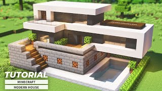 Minecraft: How To Build A Ultimate Modern House Tutorial | 簡単でカッコイイモダンな家の作り方