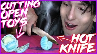 EXPERIMENT Glowing 1000 degree KNIFE VS EOS LIP BALM! (SATISFYING COMPILATION)