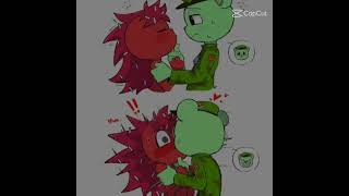 flippy x flaky edit💚❤💘😍/htf/#happytreefriends#flippyxflaky#shorts