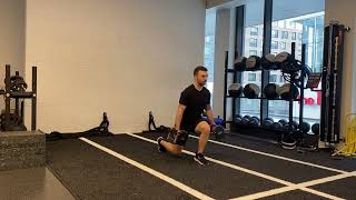 DB Forward Lunge w/ Eccentric Drop