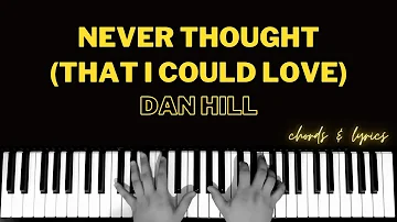 Never Thought That I Could Love - Dan Hill | Piano Cover Accompaniment Backing Track Chords Tutorial