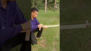 A powerful slingshot made of wood #accurate slingshot