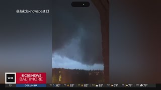 Possible tornados caught on camera in Arbutus and Columbia, Maryland