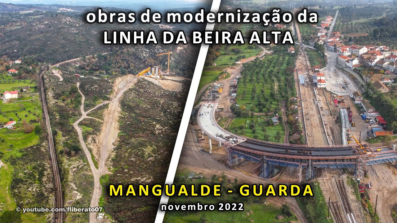 Obras modernização linha da Beira Alta Mangualde-Guarda. Novembro 2022