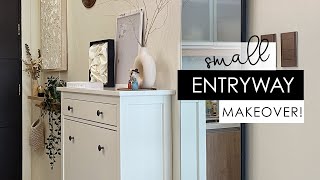 SMALL ENTRYWAY MAKEOVER (DIY, IKEA & STORAGE IDEAS) by Erica by Design 30,203 views 1 year ago 6 minutes, 47 seconds