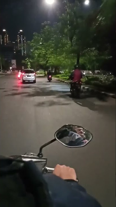 Perjalanan malam by motor at Kemayoran Jakarta.