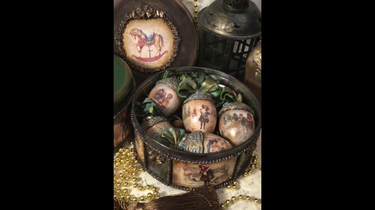 Handmade Подарочный набор елочных игрушек «Орешки» - YouTube