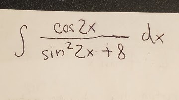 Calculus Help: Integral cos2x / ( sin^2 2x + 8 ) - Integration by trigonometric substitution