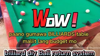 DIY homemade BILLIARD ball return system