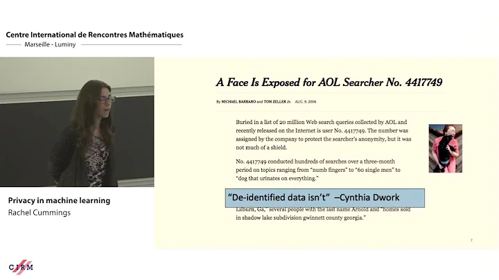 Rachel Cummings: Privacy in machine learning