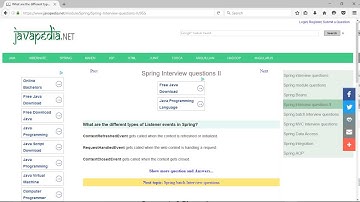 What are the different types of Listener events in Spring? | javapedia.net
