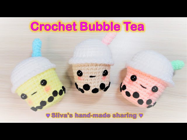 Bubble Boba Tea Bag PATTERN Crochet 