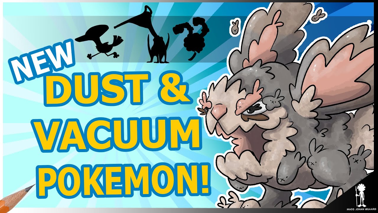 Dust Bunny & Vacuum Cleaner Pokémon  | Hydonso Region 🐰🦅