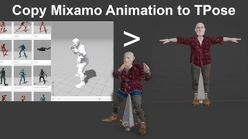 Copy Mixamo Animation to TPose(Oldman Model) - Blender