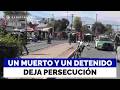 Un muerto y un detenido en Pudahuel deja persecución tras robo de camión en Independencia