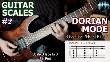 Modes For Guitar #2 | DORIAN MODE | Three Notes Per String Scale | WITH TAB