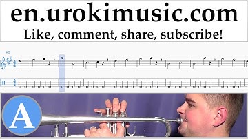 How to Play Trumpet The Pink Panther - Theme Song Tabs Part#1 exercises, scales um-i352