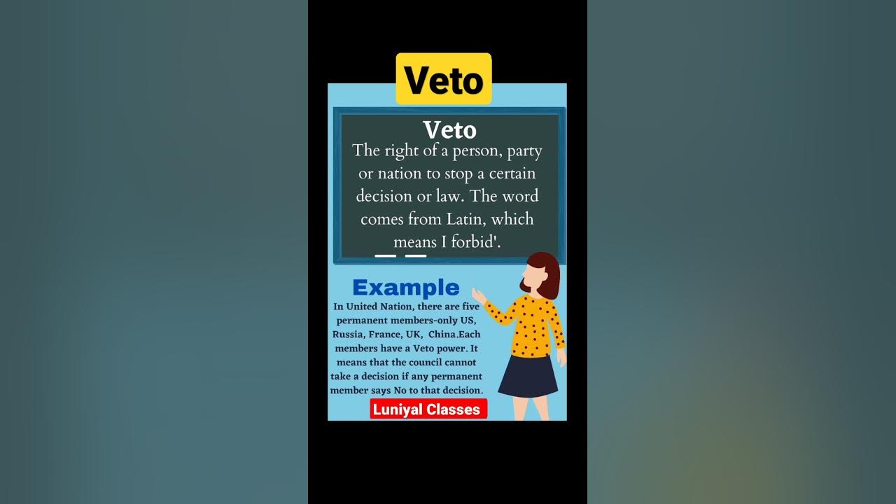 what is veto power veto power kya hai meaning of veto power YouTube