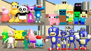 WHICH ARMY IS STRONGER? from 3D SANIC CLONES MEMES in Garry's Mod! (SPONGBOB, MINECRAFT,CARTOON)