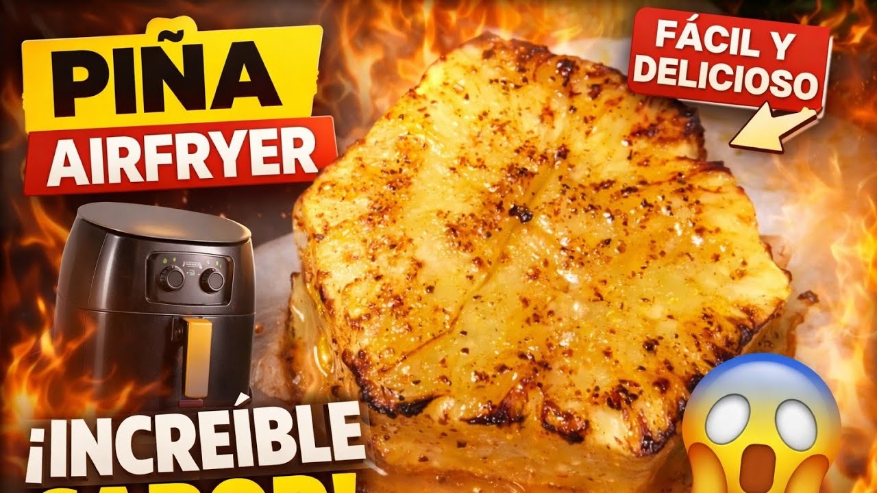 Puse una piña en la freidora de aire… ¡y pasó ESTO! 🍍