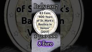 Italy 🇮🇹, €2 Coin: "400 Years of St. Mark's Basilica in Venice" (2017) #rare #coin #money