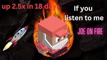 TRADER JOE (JOE) YOU COULD BE UP 2.5 - 4X ON JOE IF YOU LISTEN TO ME, HOPE YOU DID! JOE IN FIRE!!!