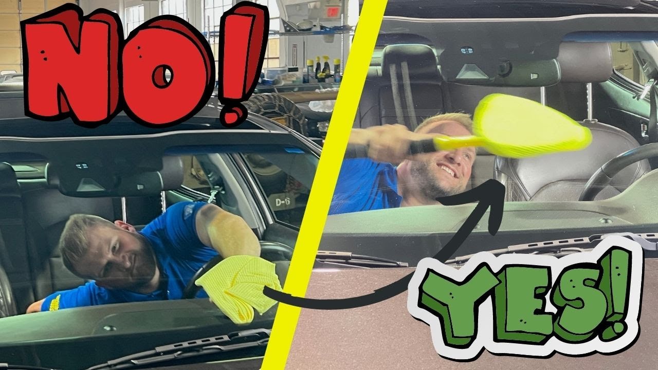 How to Properly Clean The Inside of Your Windshield - Front & Back ...