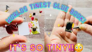 Worlds Tiniest Glue Book!😳📕#gluebook #collageart #paper #collage #tinybook #crafts #relaxcutglue