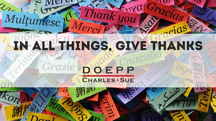 In All Things, Give Thanks | Charles And Sue Doepp