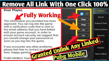 Unlink All Linked 3rd Email/Number & Social Media With One Click From Your Pubg Mobile Account 100%✓