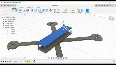 Designing a drone quickly from scratch in Fusion 360 tutorial.