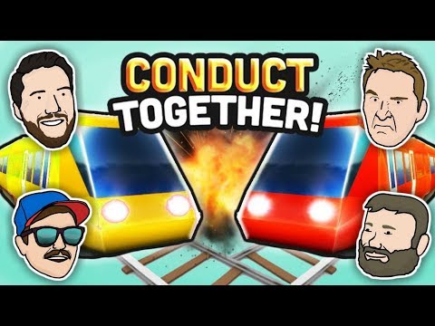 TRICKY TRAIN TRACKS | Let's Play Conduct TOGETHER! | 2 Left Thumbs | Local Multiplayer 4 Player