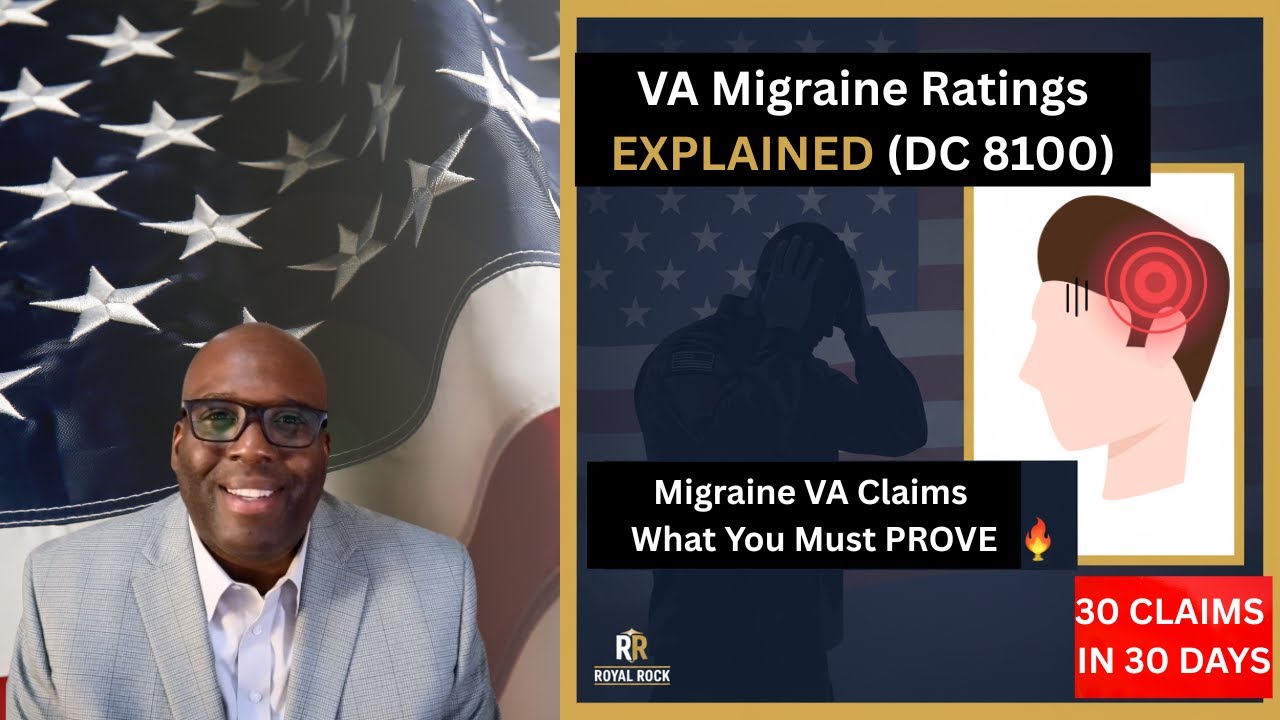 Рейтинги инвалидности VA при мигрени (диагностический код 8100) | 30 заявлений VA за 30 дней