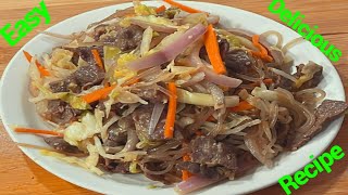 Glass Noodles Stir-Fried With  Beef And Vegetables/My Family Easy Korean Stir Fried  Noodle Recipe by Vivian Easy Cooking & Recipes 287 views 1 year ago 17 minutes