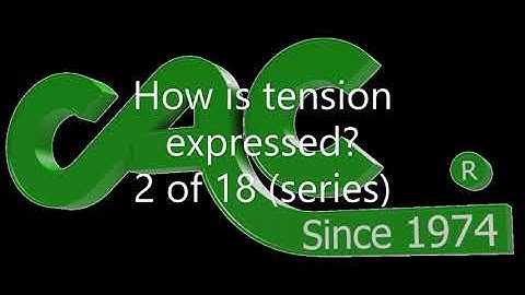 Mechanics of web tension Part 2 of 18