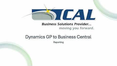 Dynamics GP to Business Central - Reporting
