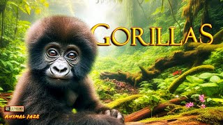 Into the Wild: Exploring the World of Gorillas 4K ~ Animals (Relaxing Music)