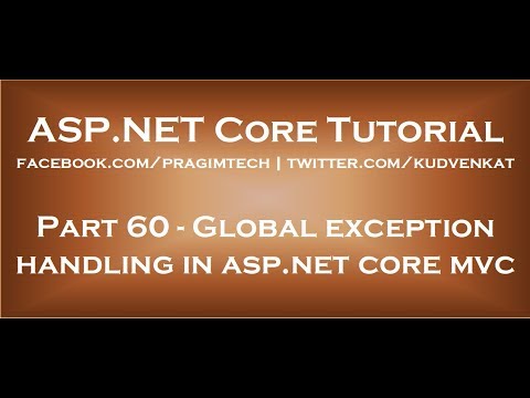 Global exception handling in asp net core mvc