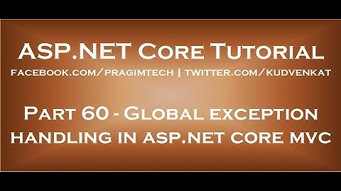 Globale uitzonderingsafhandeling in ASP.NET Core MVC