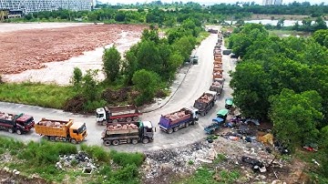 Full Video Landfilling Size 26 Hita Using 4 Bulldozers With 300 Dump Trucks Spending 3 Days
