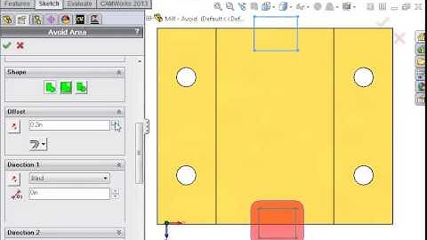 02 CAMWorks 2 5 Axis Milling   27 Inserting Avoid Areas