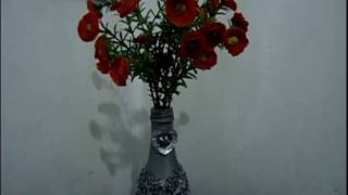 DIY:  - Reciclagem, Garrafas Decoradas Com Sal Grosso!