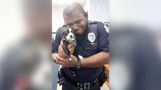 Cop Responding To a Call at an Animal Shelter Walks Out With A New Pet