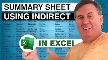 Excel - Summarize Worksheets Using INDIRECT - Episode 1822