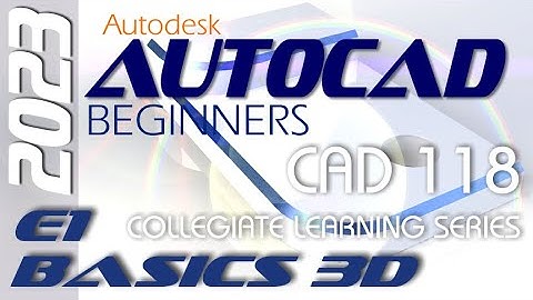 E1 AutoCAD 2023 | 2D to 3D Solid Modeling Tutorial for Beginners