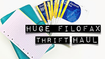 Filofax Haul thrifted Finsbury personal and lots of inserts!