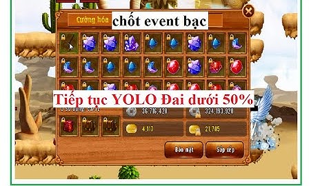 Chốt event bạc và Tiếp tục YOLO đồ dưới 50pt và bán bạc bán sách làng lá phiêu lưu ký | HTC game