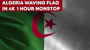 Algeria Waving Flag in 4K || 1 Hour Nonstop