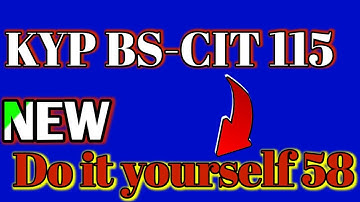 kyp session 115  Bs cit session 58 do it yorself || do it yorself 58