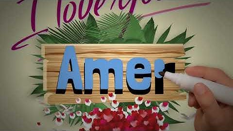 Amer Name Art Love Whatsapp Status | Amer Couple Name Video #NameArt #Amer #shorts